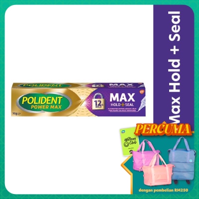 POLIDENT - Max Hold & Seal Adhesive Cream 70g