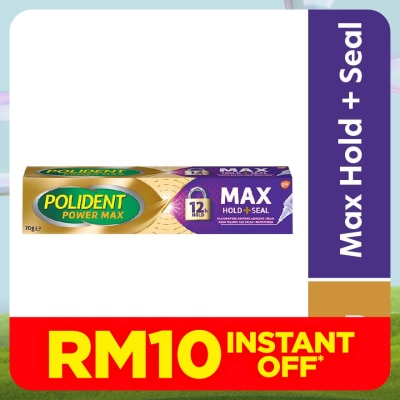 POLIDENT Max Hold & Seal Adhesive Cream 70g