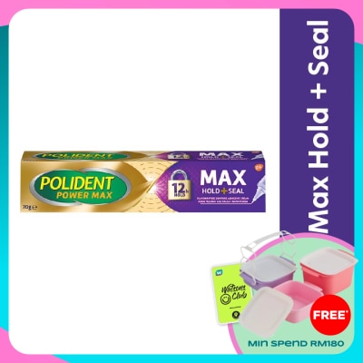 POLIDENT Max Hold & Seal Adhesive Cream 70g