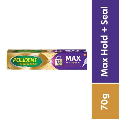 POLIDENT - Max Hold & Seal Adhesive Cream 70g
