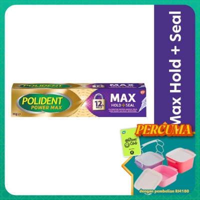 POLIDENT - Max Hold & Seal Adhesive Cream 70g