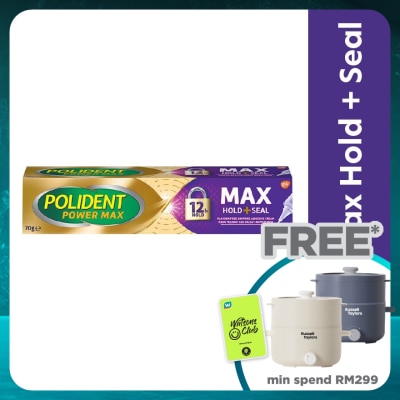 POLIDENT Max Hold & Seal Adhesive Cream 70g