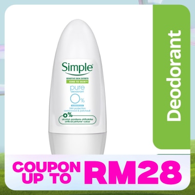 SIMPLE Pure 0% Aluminium Salts Roll-On 45ml