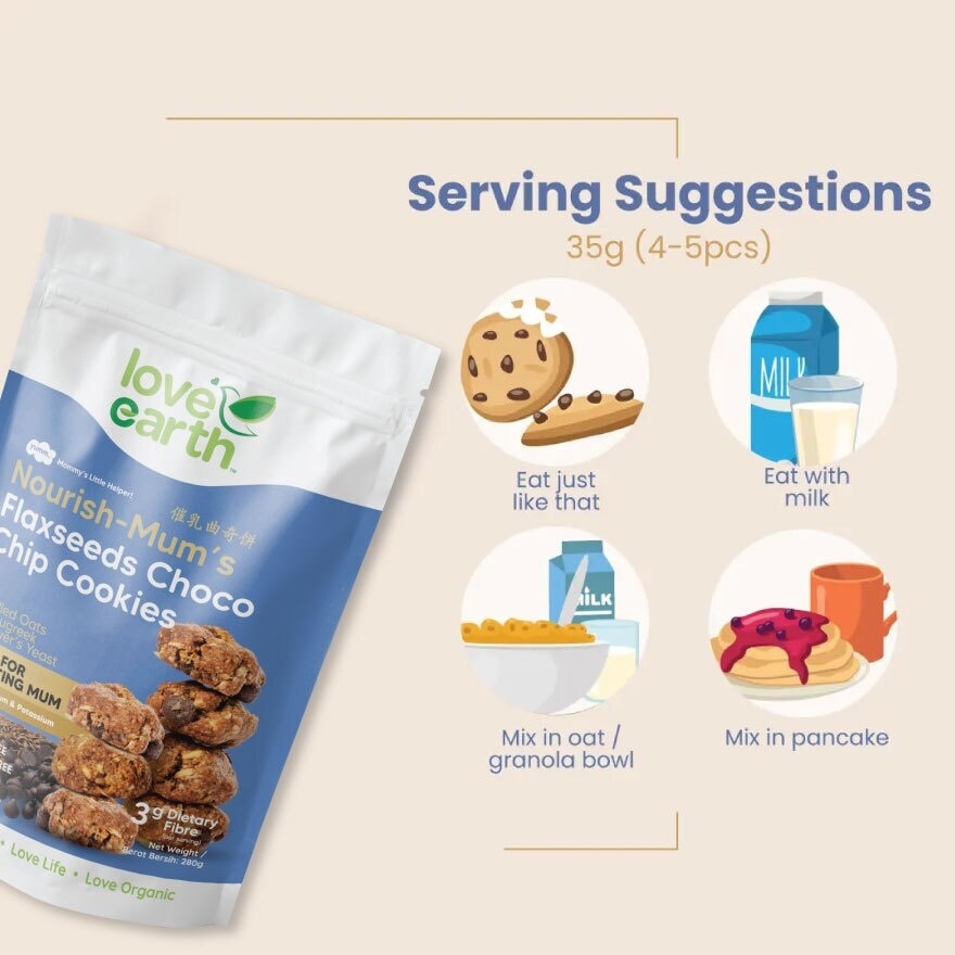 Flaxseeds Choco Chip Cookies 280g