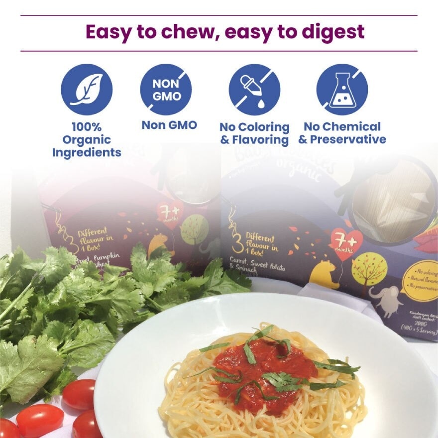 Organic Baby Noodles Carrot, Sweet Potato and Spinach 180g