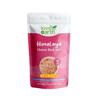 LOVE EARTH Himalaya Mineral Coarse Rock Salt 400g