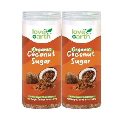 LOVE EARTH Organic Coconut Sugar Twin Pack 400g x 2