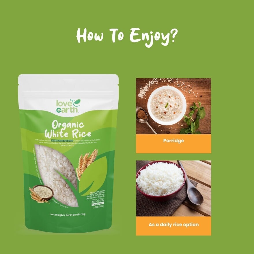Organic White Rice 1kg