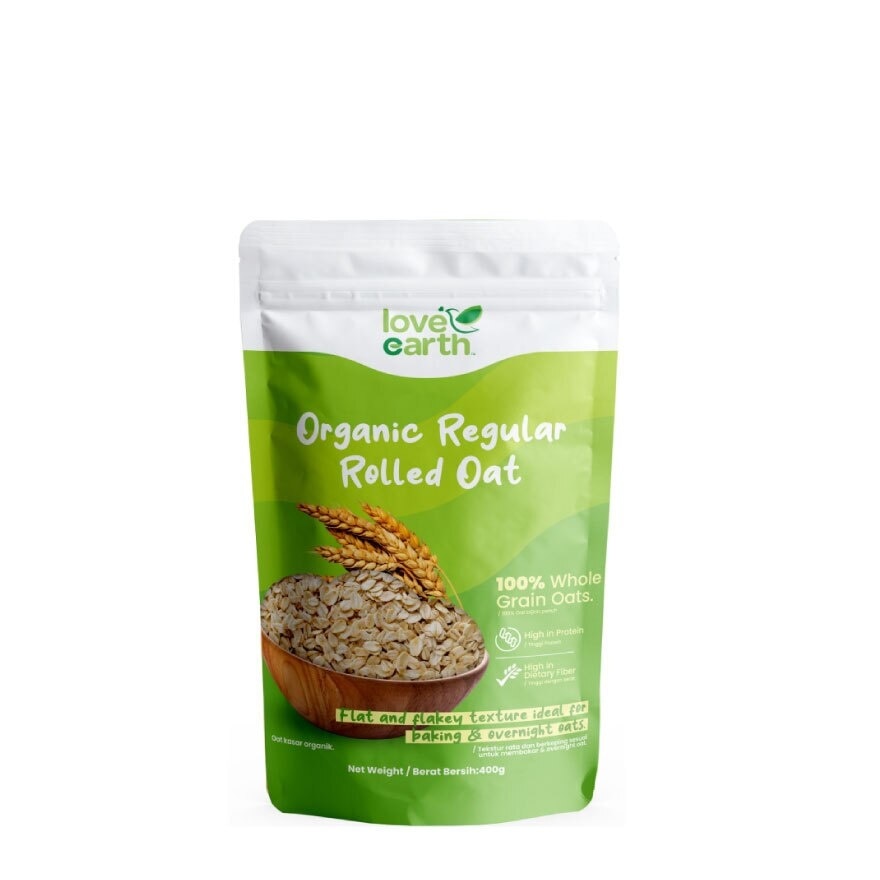 Organic Regular Rolled Oat 400g