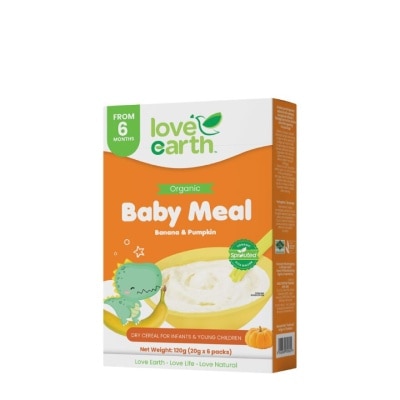 LOVE EARTH Organic Brown Rice Baby Meal Banana 120g