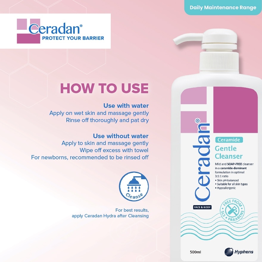 Gentle Cleanser For Face & Body 500ml