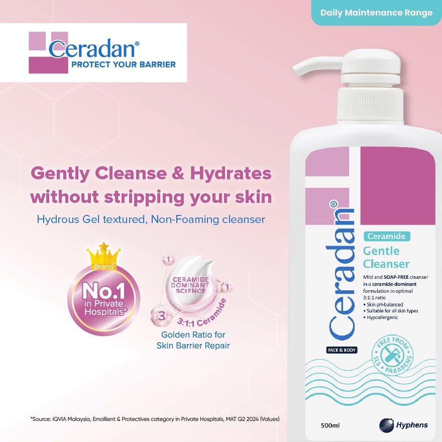 Gentle Cleanser For Face & Body 500ml