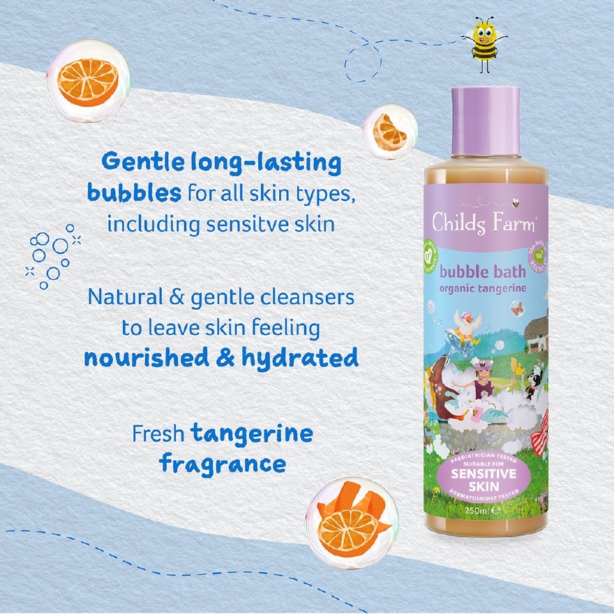 Bubble Bath Organic Tangerine 250ml