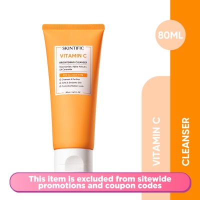 SKINTIFIC Vitamin C Brightening Facial Cleanser 80ml