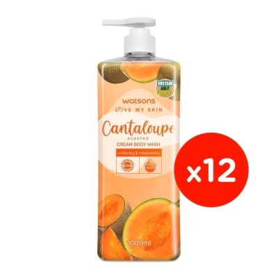 WATSONS Cantaloupe Cream Body Wash 1000mlx12s