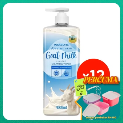 WATSONS - Goat Milk Cream Body Wash 1000mlx12s