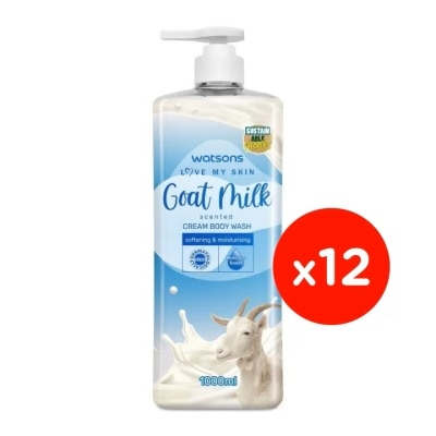 WATSONS Goat Milk Cream Body Wash 1000mlx12s