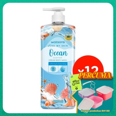 WATSONS - Ocean Cream Body Wash 1000mlx12s