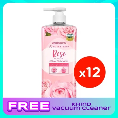 WATSONS Rose Cream Body Wash 1000mlx12s