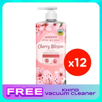 WATSONS Cherry Blossom Scented Cream Body Wash 1Lx12s