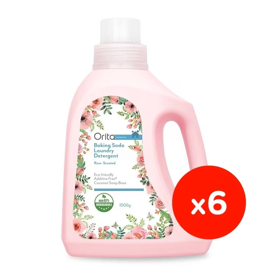 Baking Soda Liquid Detergent (ROSE) 1500gx6s