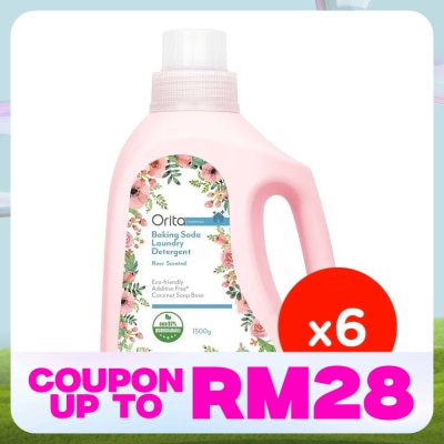 ORITA Baking Soda Liquid Detergent (ROSE) 1500gx6s