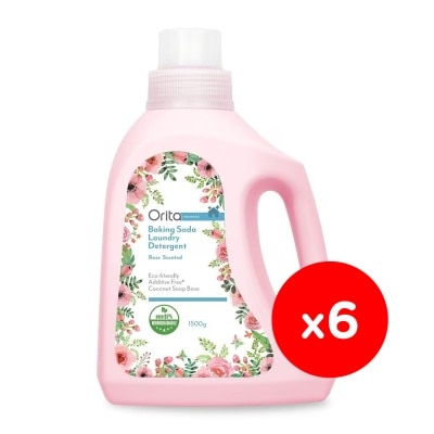 ORITA Baking Soda Liquid Detergent (ROSE) 1500gx6s