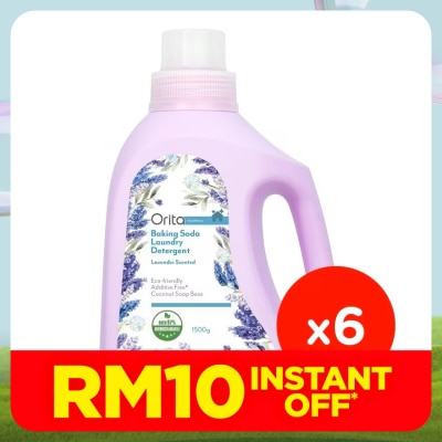 ORITA Baking Soda Liquid Detergent (Lavender) 1500gx6s