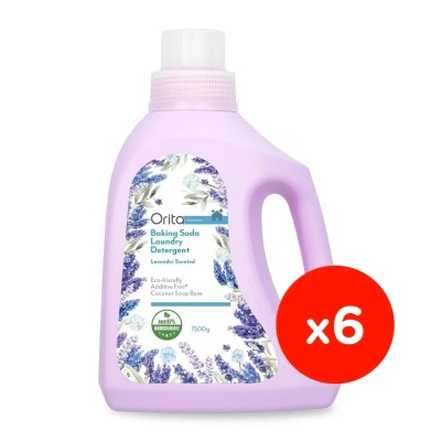 ORITA - Baking Soda Liquid Detergent (Lavender) 1500gx6s
