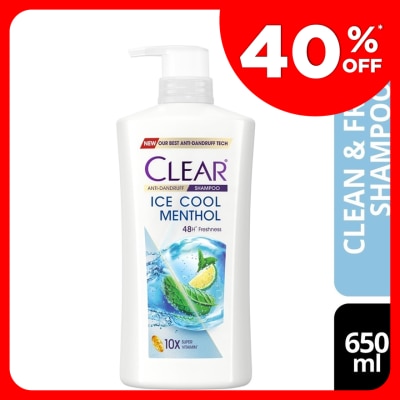 CLEAR Anti-Dandruff Ice Cool Menthol Shampoo 650ml
