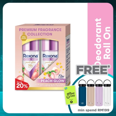 REXONA Vitamin Bright Peach Roll On Deo 2x45ml