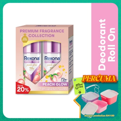 REXONA - Vitamin Bright Peach Roll On Deo 2x45ml