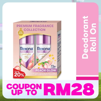 REXONA Vitamin Bright Peach Roll On Deo 2x45ml