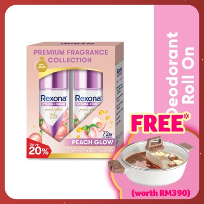 REXONA Vitamin Bright Peach Roll On Deo 2x45ml