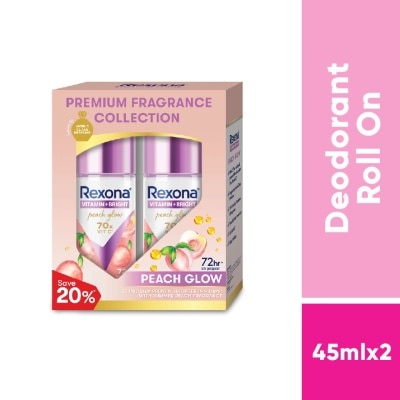 REXONA Vitamin Bright Peach Roll On Deo 2x45ml