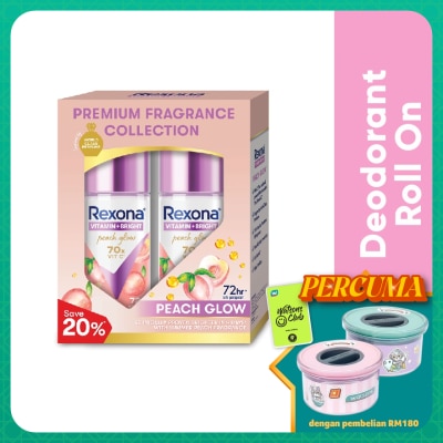 REXONA Vitamin Bright Peach Roll On Deo 2x45ml