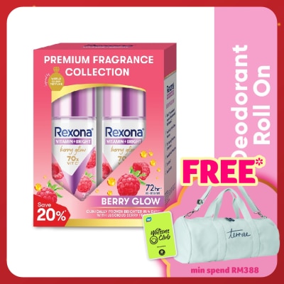 REXONA Vitamin Bright Berry Roll On Deo 2x45ml
