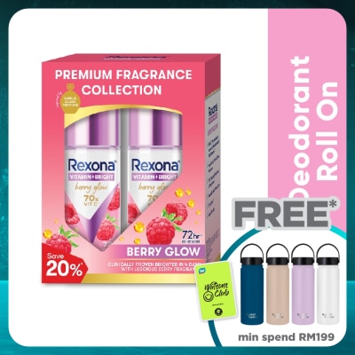 REXONA Vitamin Bright Berry Roll On Deo 2x45ml