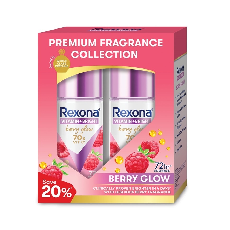 Vitamin Bright Berry Roll On Deo 2x45ml