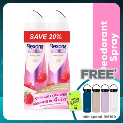 REXONA Vitamin Bright Berry Spray Deo 2x135ml