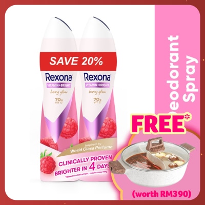REXONA Vitamin Bright Berry Spray Deo 2x135ml
