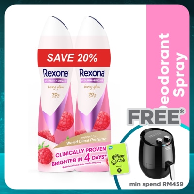 REXONA Vitamin Bright Berry Spray Deo 2x135ml