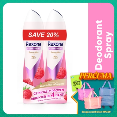REXONA Vitamin Bright Berry Spray Deo 2x135ml