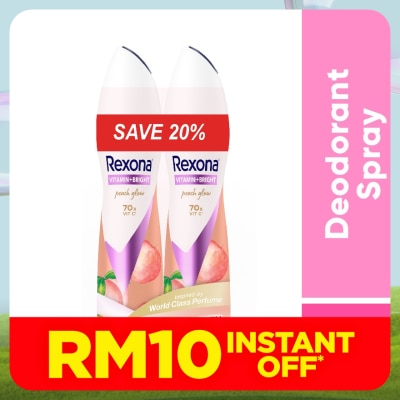 REXONA Vitamin Bright Peach Spray Deo 2X135ml