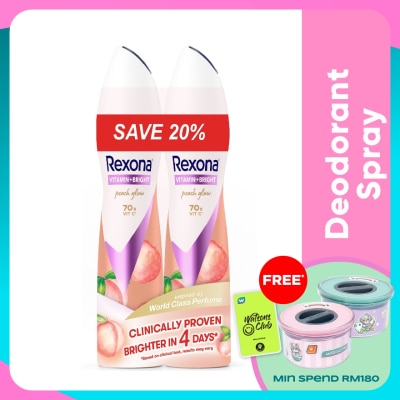 REXONA Vitamin Bright Peach Spray Deo 2X135ml
