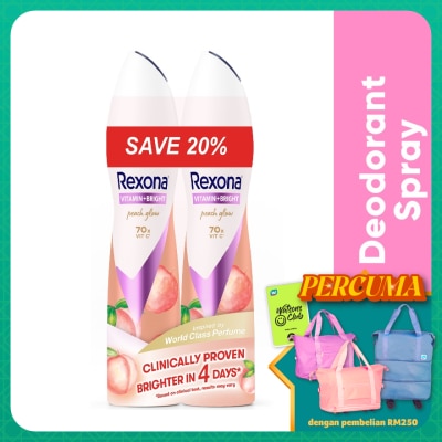 REXONA Vitamin Bright Peach Spray Deo 2X135ml