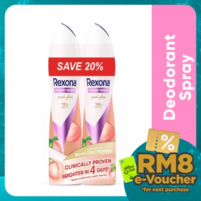 REXONA Vitamin Bright Peach Spray Deo 2X135ml
