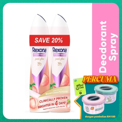 REXONA Vitamin Bright Peach Spray Deo 2X135ml