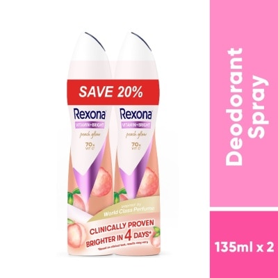 REXONA Vitamin Bright Peach Spray Deo 2X135ml