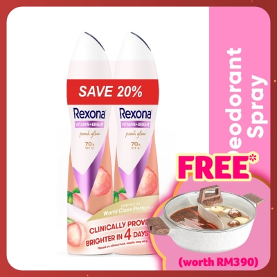 REXONA Vitamin Bright Peach Spray Deo 2X135ml